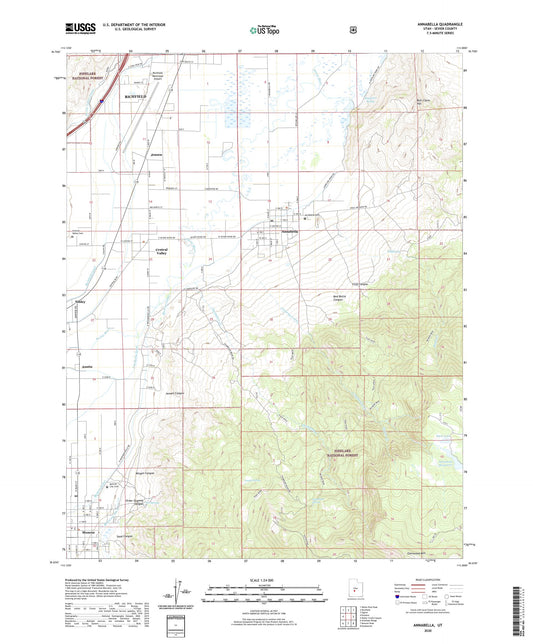 Annabella Utah US Topo Map Image