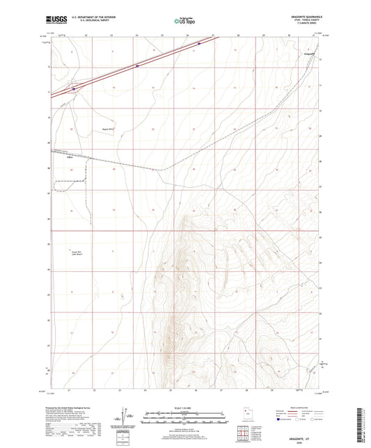 Aragonite Utah US Topo Map Image