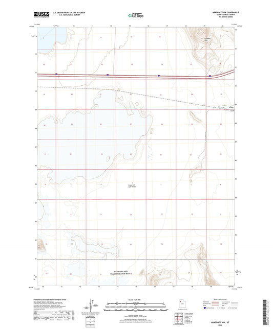 Aragonite NW Utah US Topo Map Image