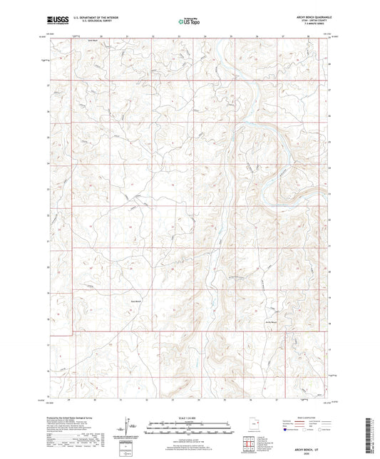 Archy Bench Utah US Topo Map Image