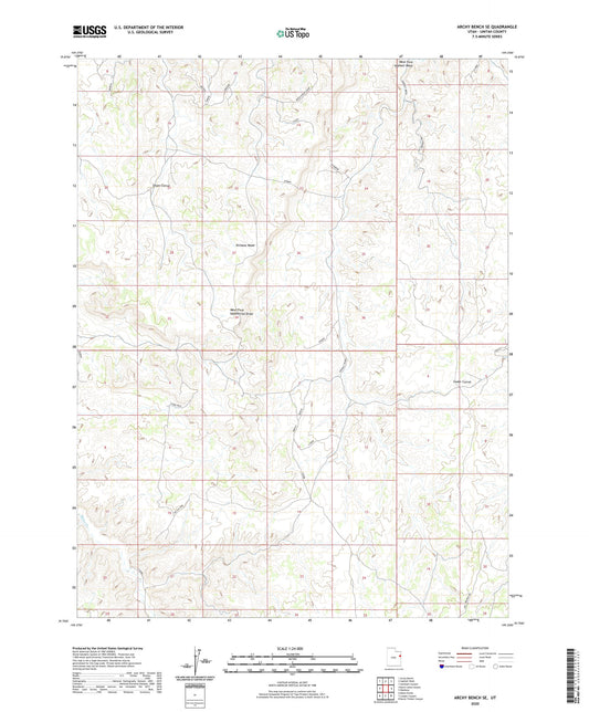 Archy Bench SE Utah US Topo Map Image