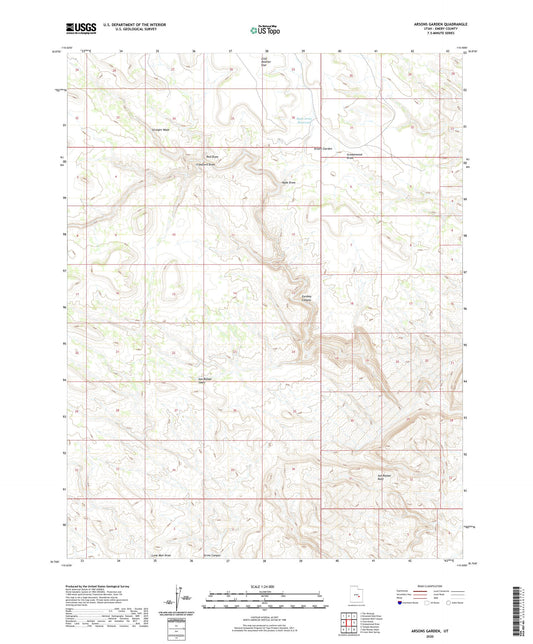 Arsons Garden Utah US Topo Map Image