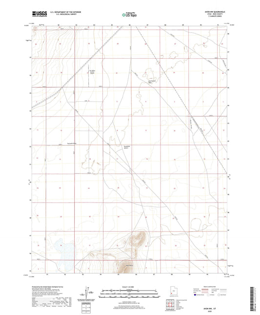 Avon NW Utah US Topo Map Image