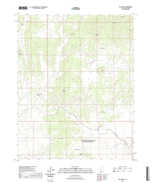 Bald Knoll Utah US Topo Map Image