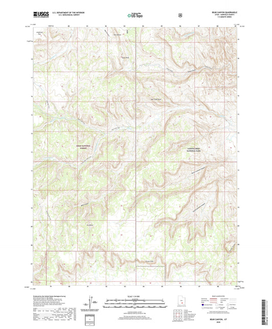 Bear Canyon Utah US Topo Map Image