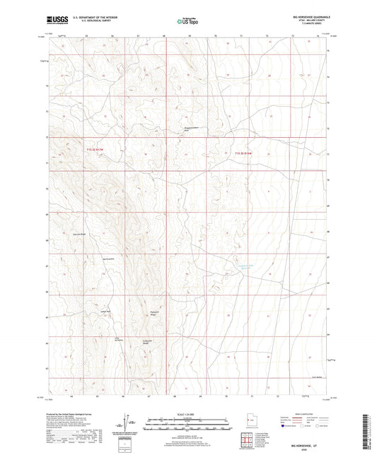 Big Horseshoe Utah US Topo Map Image