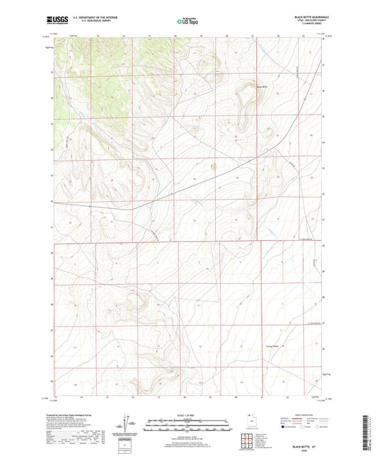 Black Butte Utah US Topo Map Image