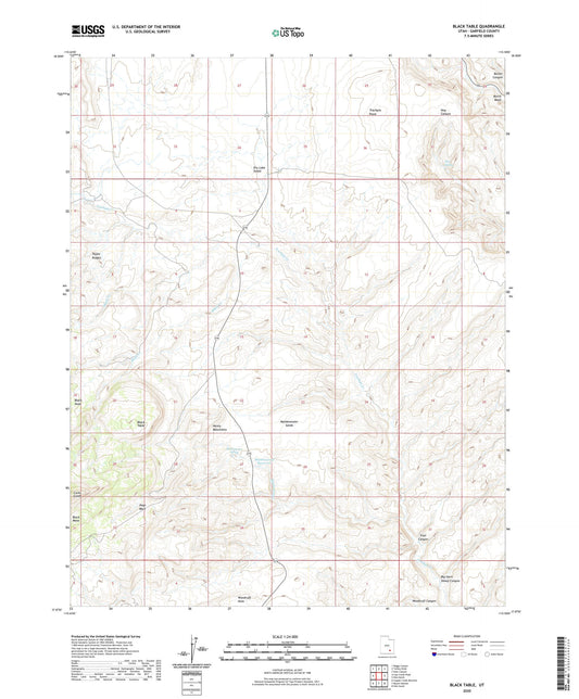 Black Table Utah US Topo Map Image