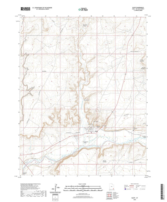 Bluff Utah US Topo Map Image