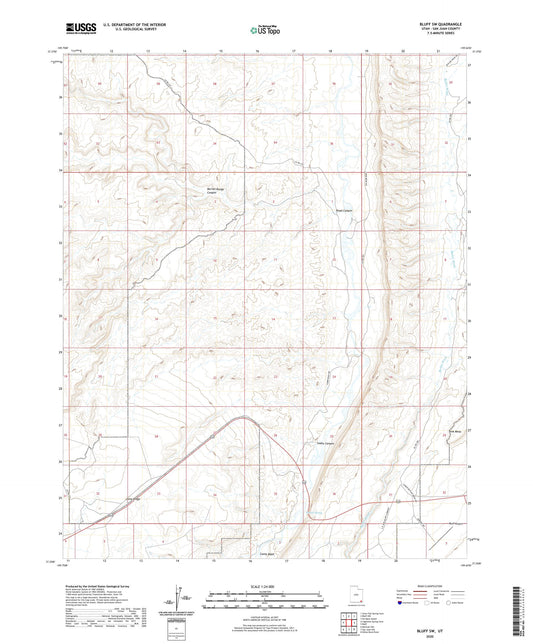 Bluff SW Utah US Topo Map Image