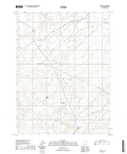 Bonanza Utah US Topo Map Image