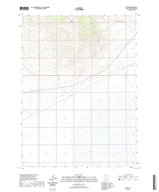 Bovine Utah US Topo Map Image