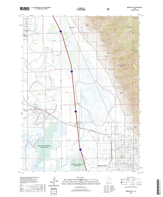 Brigham City Utah US Topo Map Image
