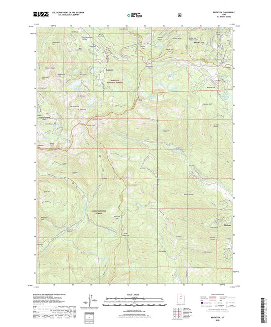 Brighton Utah US Topo Map Image