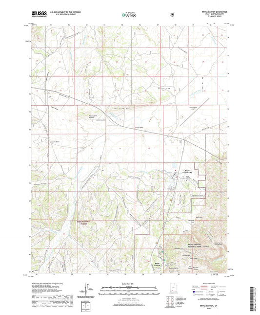Bryce Canyon Utah US Topo Map Image