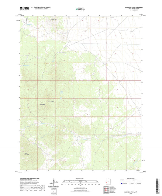 Buckhorn Spring Utah US Topo Map Image