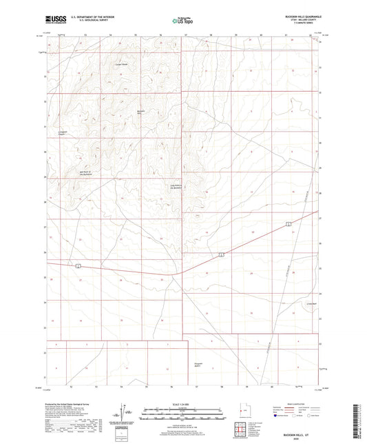 Buckskin Hills Utah US Topo Map Image