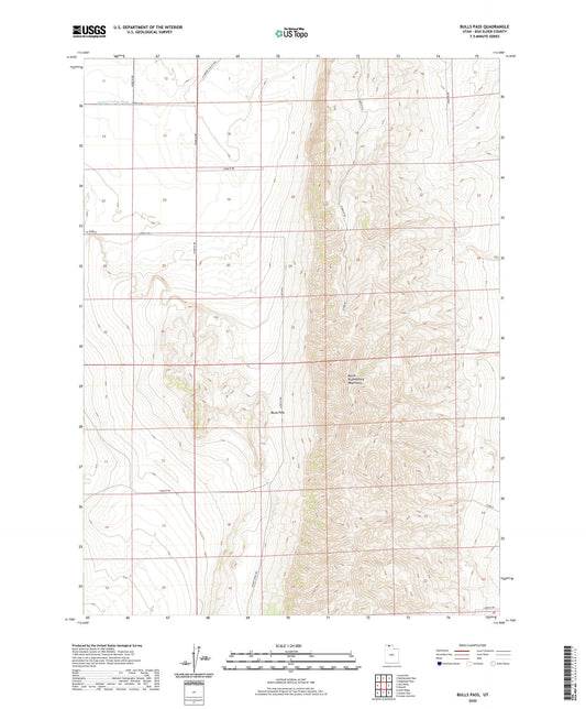 Bulls Pass Utah US Topo Map Image