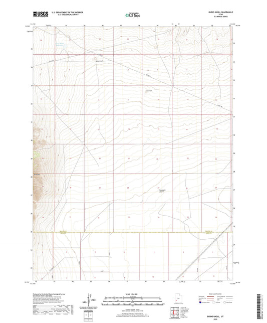 Burns Knoll Utah US Topo Map Image