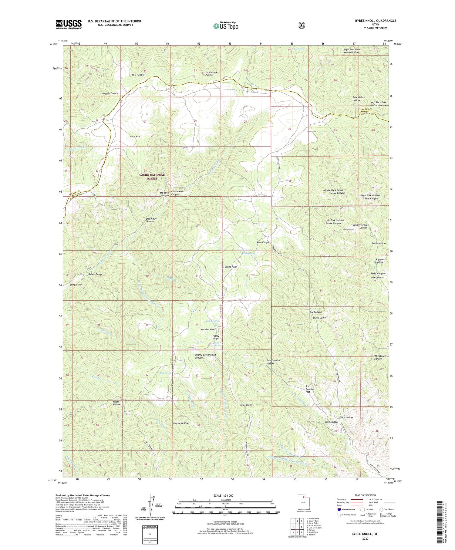Bybee Knoll Utah US Topo Map Image