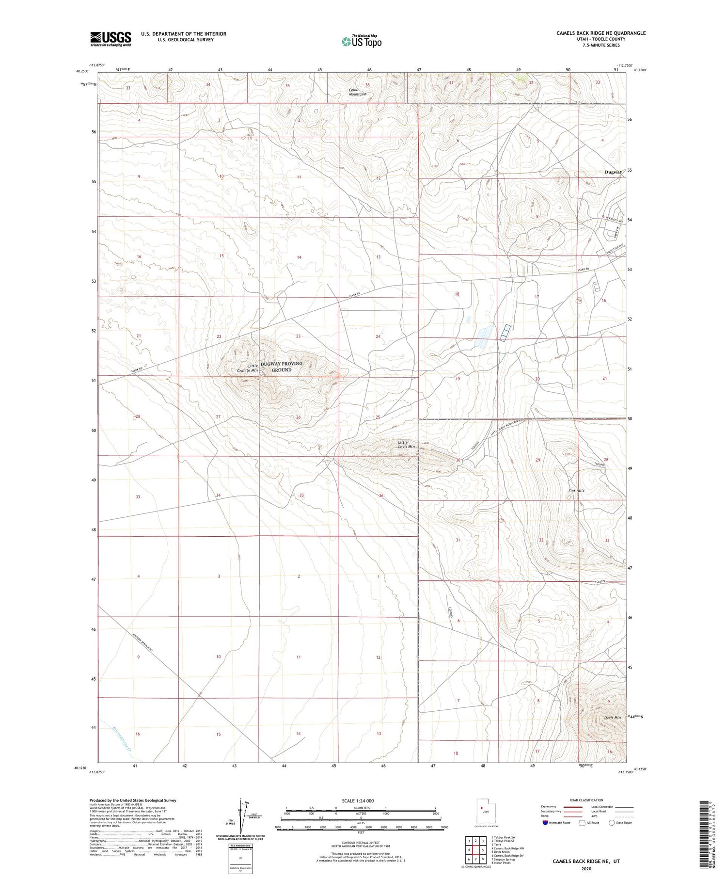 Camels Back Ridge NE Utah US Topo Map Image