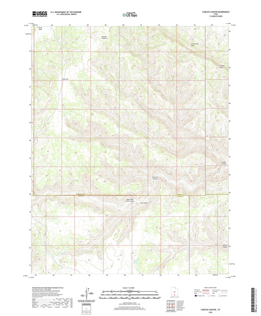 Carcass Canyon Utah US Topo Map Image