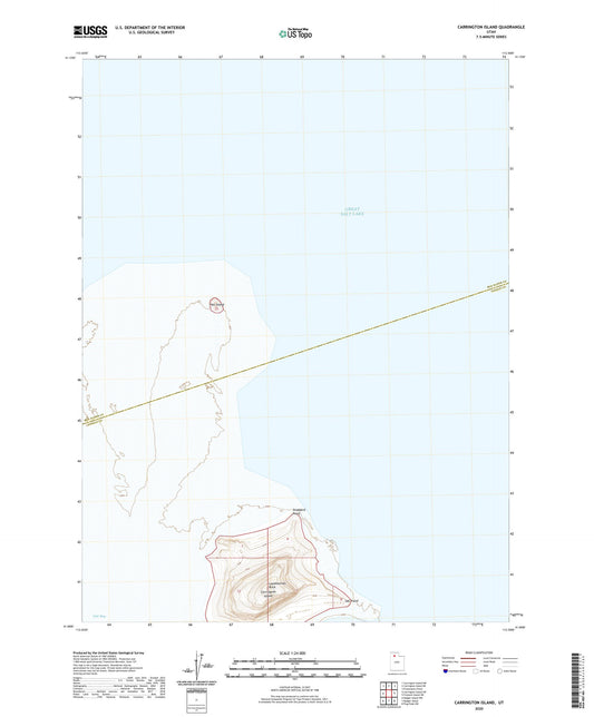 Carrington Island Utah US Topo Map Image