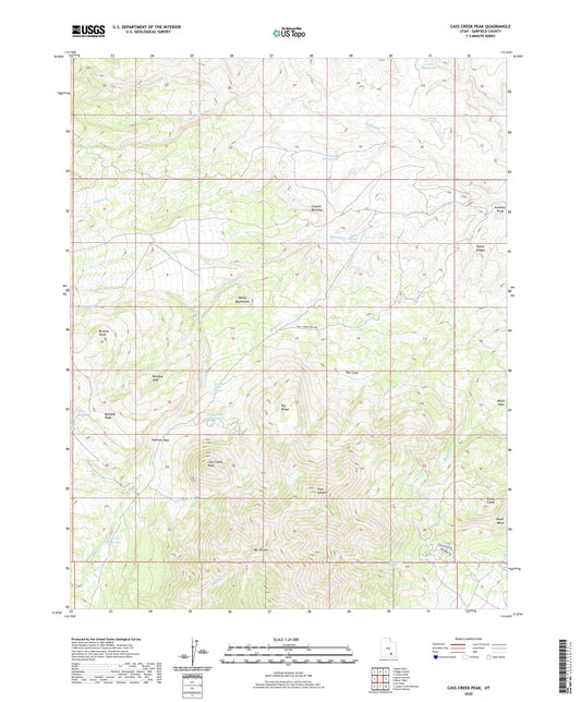 Cass Creek Peak Utah US Topo Map Image