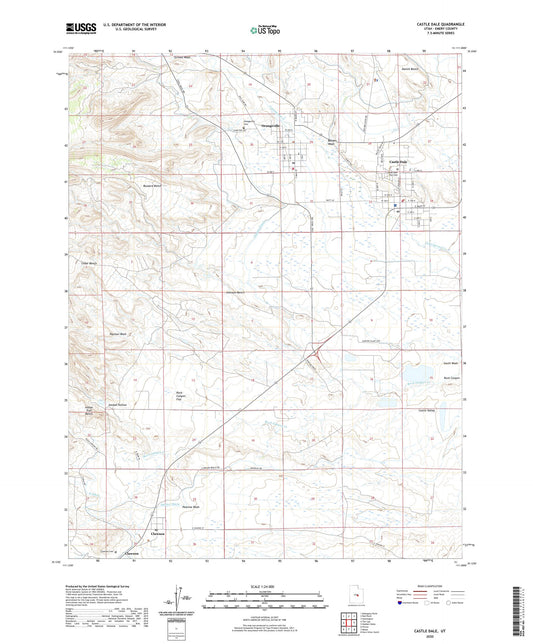 Castle Dale Utah US Topo Map Image