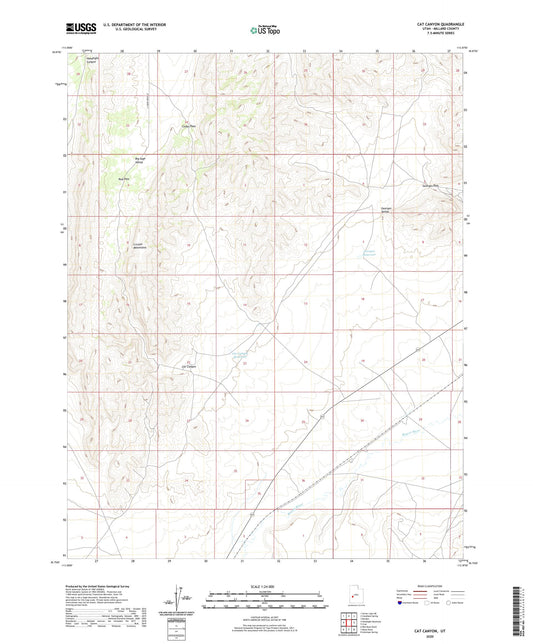 Cat Canyon Utah US Topo Map Image