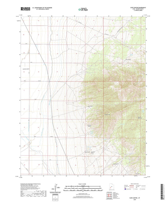 Cave Canyon Utah US Topo Map Image