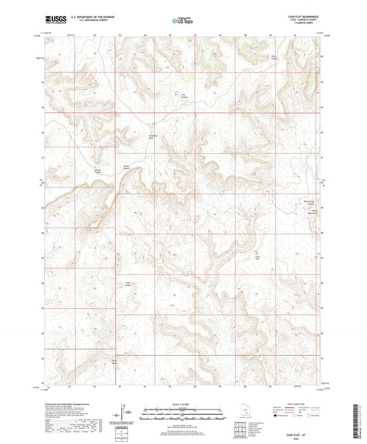 Cave Flat Utah US Topo Map Image