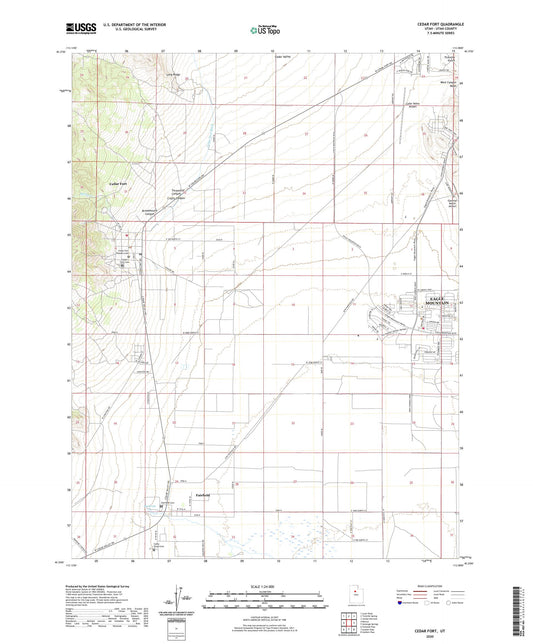 Cedar Fort Utah US Topo Map Image