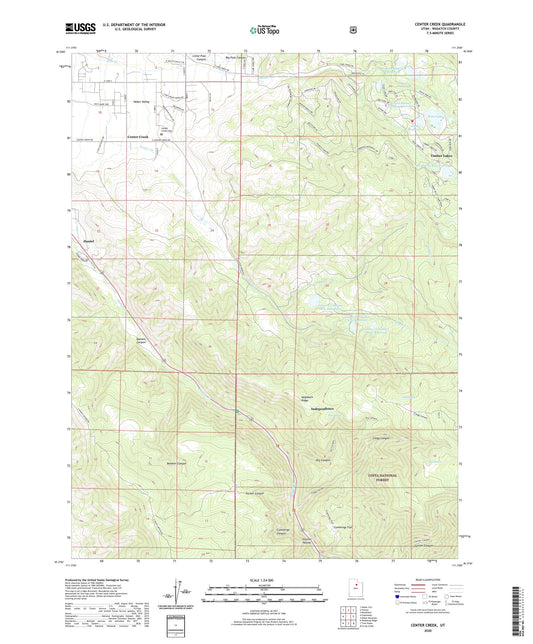 Center Creek Utah US Topo Map Image