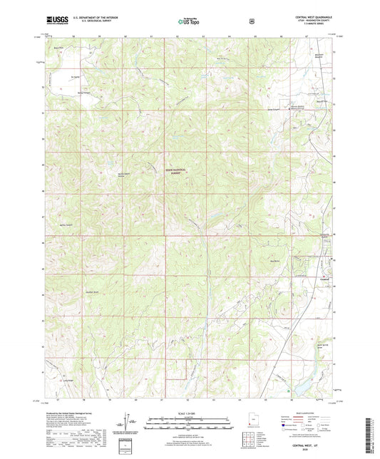 Central West Utah US Topo Map Image
