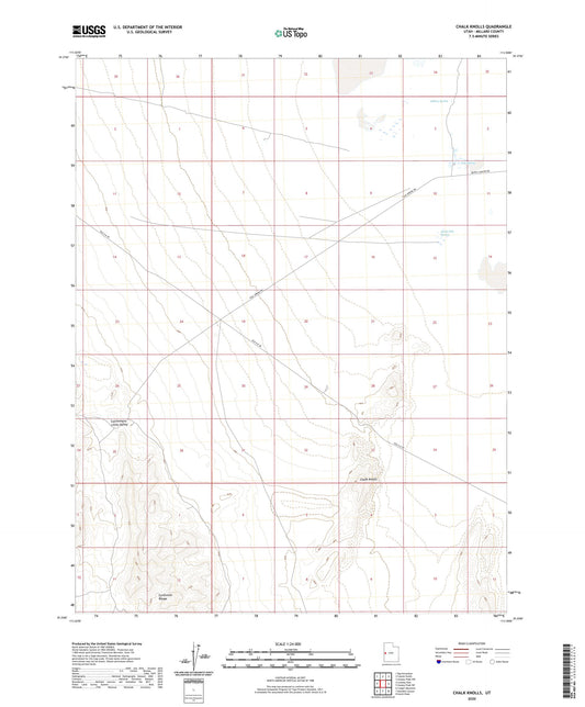 Chalk Knolls Utah US Topo Map Image