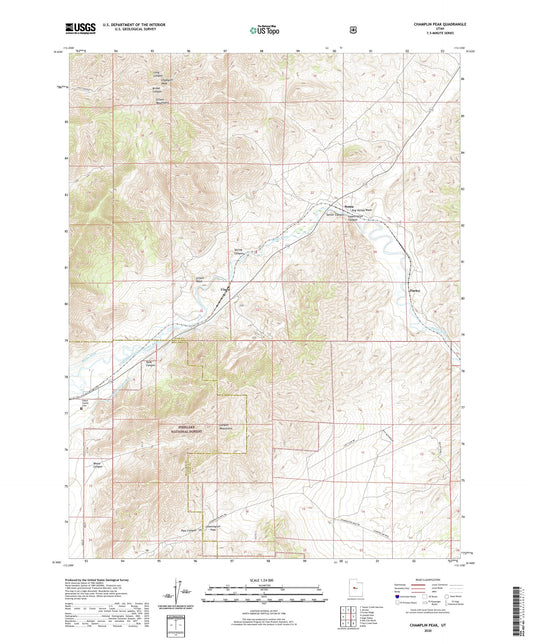 Champlin Peak Utah US Topo Map Image