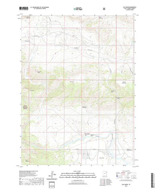 Clay Basin Utah US Topo Map Image