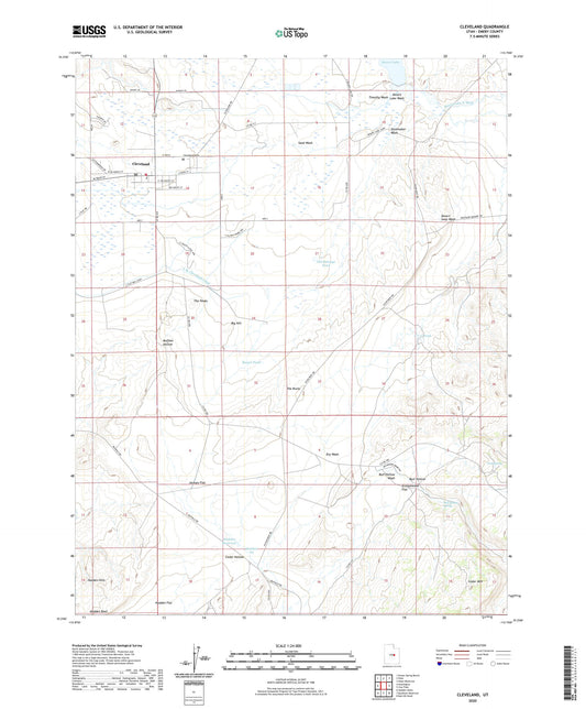Cleveland Utah US Topo Map Image