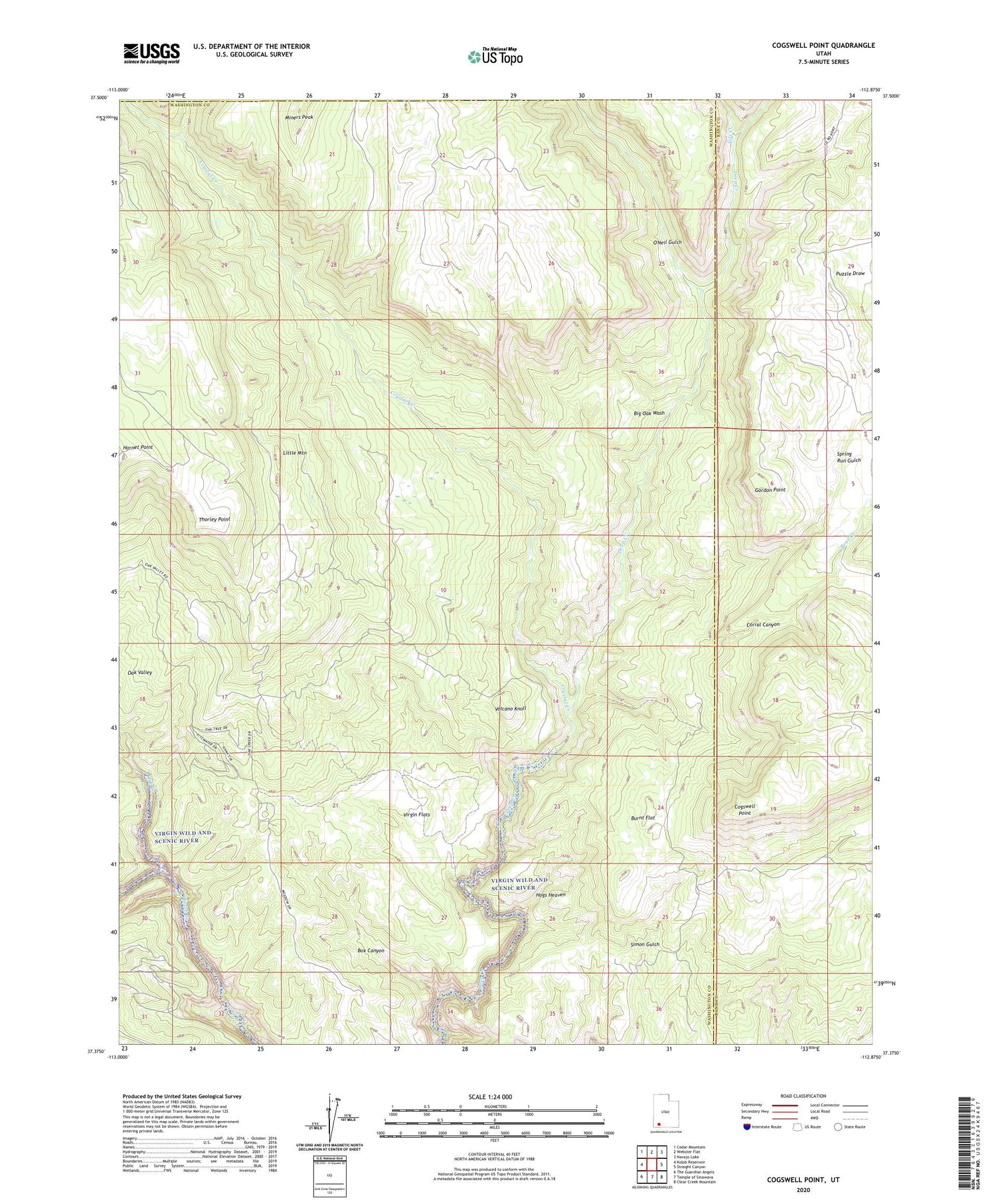 Cogswell Point Utah US Topo Map Image