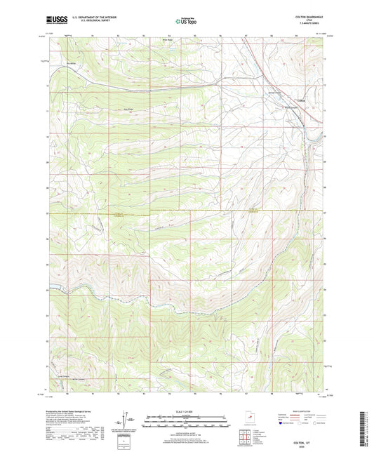 Colton Utah US Topo Map Image