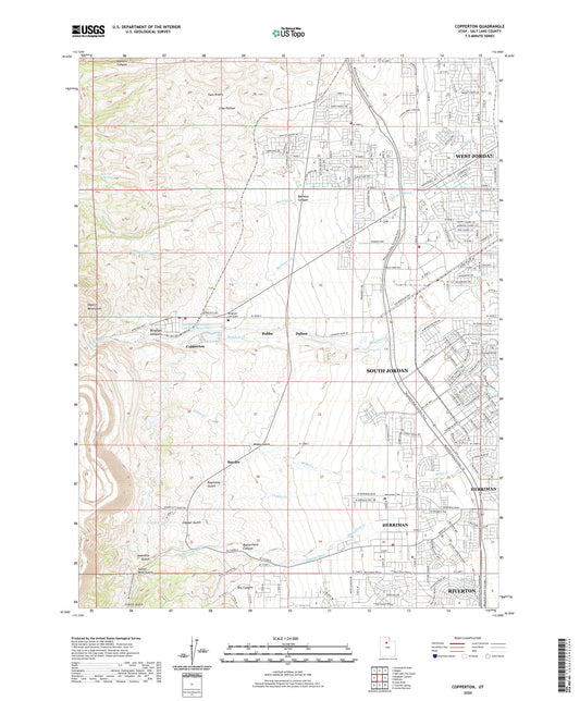 Copperton Utah US Topo Map Image