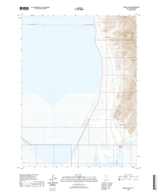 Corral Canyon Utah US Topo Map Image