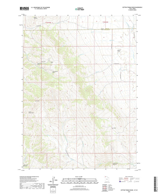 Cotton Thomas Basin Utah US Topo Map Image