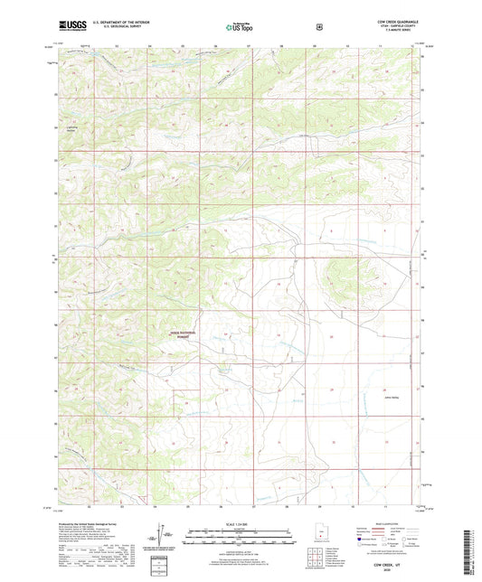 Cow Creek Utah US Topo Map Image