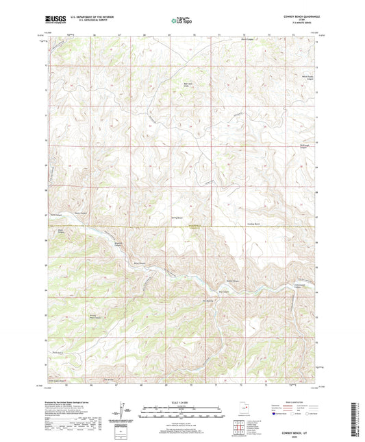 Cowboy Bench Utah US Topo Map Image