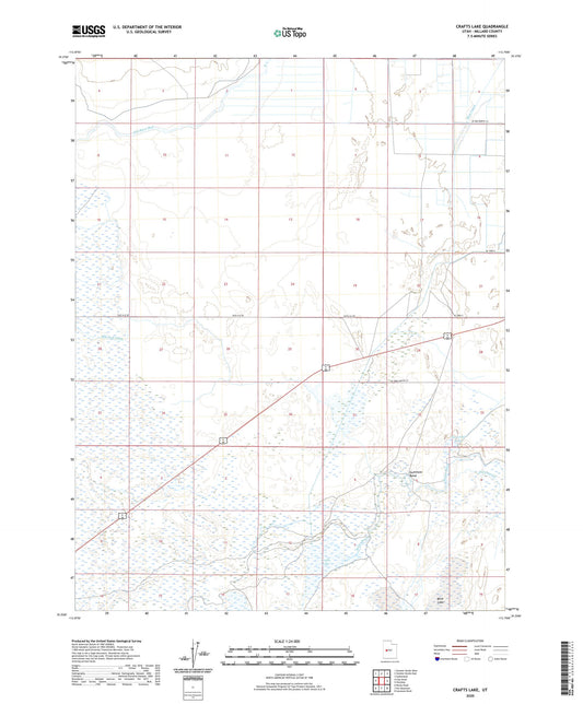 Crafts Lake Utah US Topo Map Image
