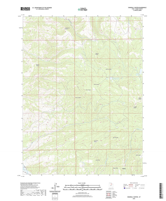 Crandall Canyon Utah US Topo Map Image