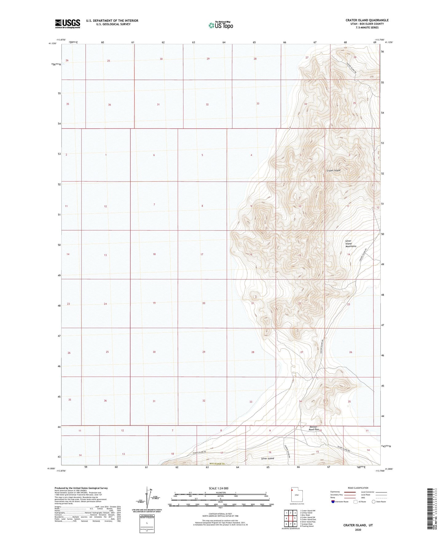 Crater Island Utah US Topo Map Image
