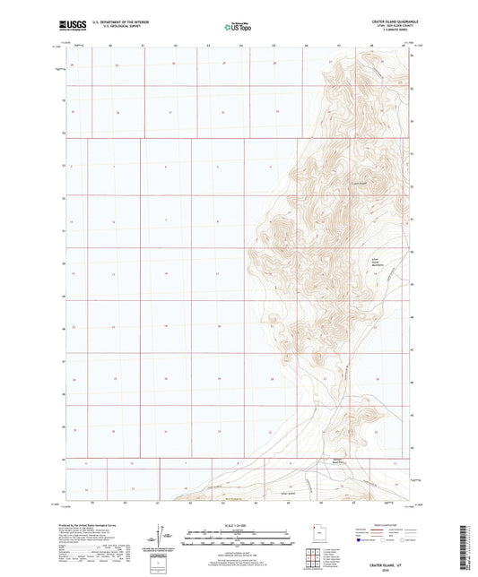 Crater Island Utah US Topo Map Image